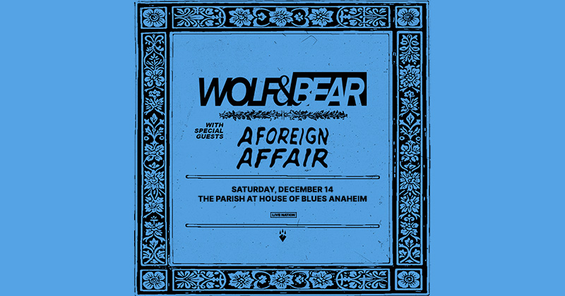 House of Blues Anaheim (@hobanaheim) on Twitter photo ๐ธ๐ฅ Exciting news, OC fans! <a href="/wolfandbearband/">Wolf & Bear</a> is bringing their electrifying post-hardcore sound to The Parish stage on December 14 with special guests A Foreign Affair! Don't miss this epic nightโ tickets on sale now! ๐๏ธ
๐: livemu.sc/4f5ONb9 ๐ธ๐ฅ Exciting news, OC fans! <a href="/wolfandbearband/">Wolf & Bear</a> is bringing their electrifying post-hardcore sound to The Parish stage on December 14 with special guests A Foreign Affair! Don't miss this epic nightโ tickets on sale now! ๐๏ธ
๐: livemu.sc/4f5ONb9