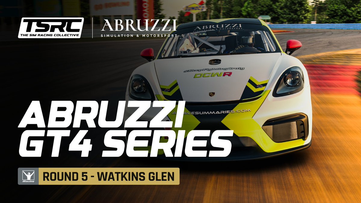 TSRC_Official's tweet image. Join us live for the penultimate round of the @Abruzzionline GT4 Series at Watkins Glen on @iRacing!

📺 youtube.com/watch?v=LX14rP…