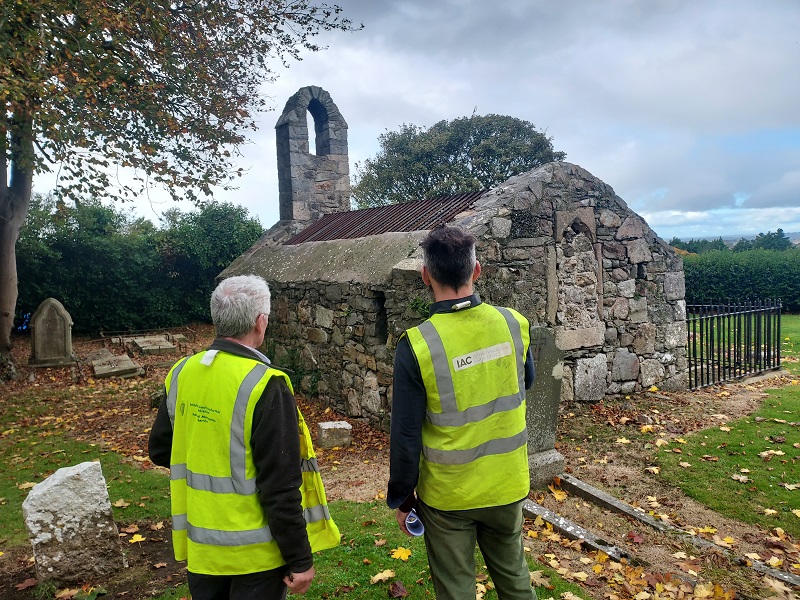 St Fintan's Church in Sutton is proving to be another enigmatic monument. Surrounded by an  enclosure the tiny church was a source of fascination for antiquarians in the 19th C. The CMP is being lead by Paul Duffy of IAC Ltd. with input from conservation engineer David Maher.