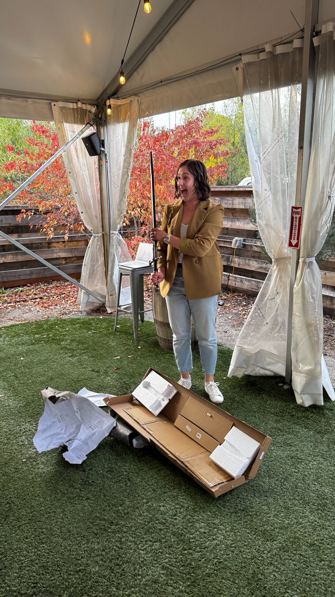 WyattShieldsIV's tweet photo. Wishing an HUGE congratulations to Dr. Nicole Day on defending her thesis!!! 🎉🎊🥂 Nicole is the first PhD graduate from our lab. She leaves a behind a legacy of leadership, mentorship, and outreach. N.B., the awesome engraved sword is on behalf of the lab 😎 https://t.co/HyIHNjrj19