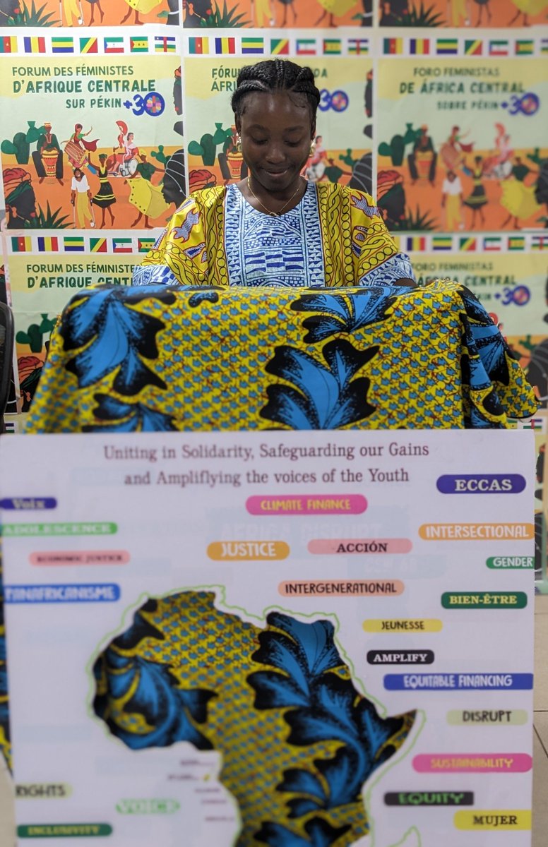 Estizzy4's tweet photo. FEMINISM IS NOT FIGHT AGAINST MEN!!!
Today marks the end of the 3 days meeting of the Central Africa Feminist Forum on the Beijing+30 declaration. And i am more than delighted to have contributed to 'Our Declaration of Hope'.
Thank you #WFAC and partners for your commitment to advancing gender equality in Central Africa and the world at large. ๐๐ค
#Beijing30CEMAC #Beijing30