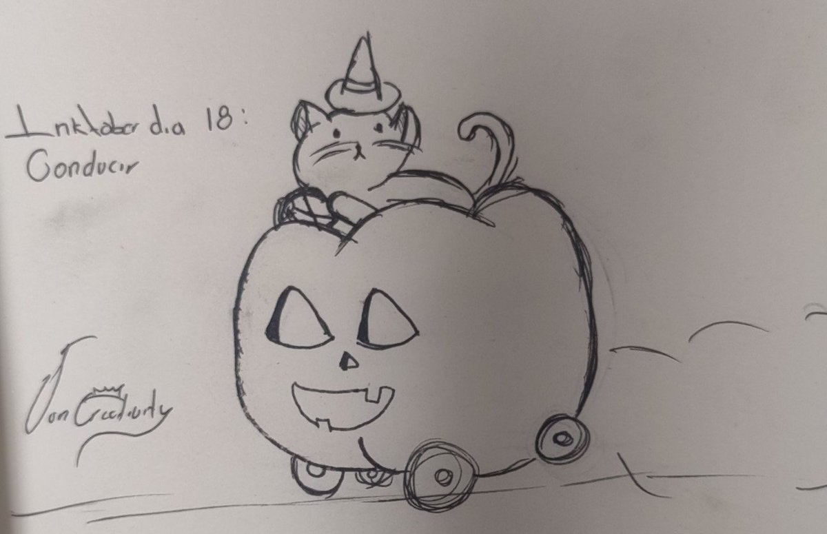 Sun_Creativity's tweet photo. A cat driving a pumpkin, cute haha Inktober day 18: drive
#inktober #inktober2024drive #inktober2024 #inktoberchallenge #inktoberday18 #inktober_perfectchallenge2024 https://t.co/5SNGeGLZmV