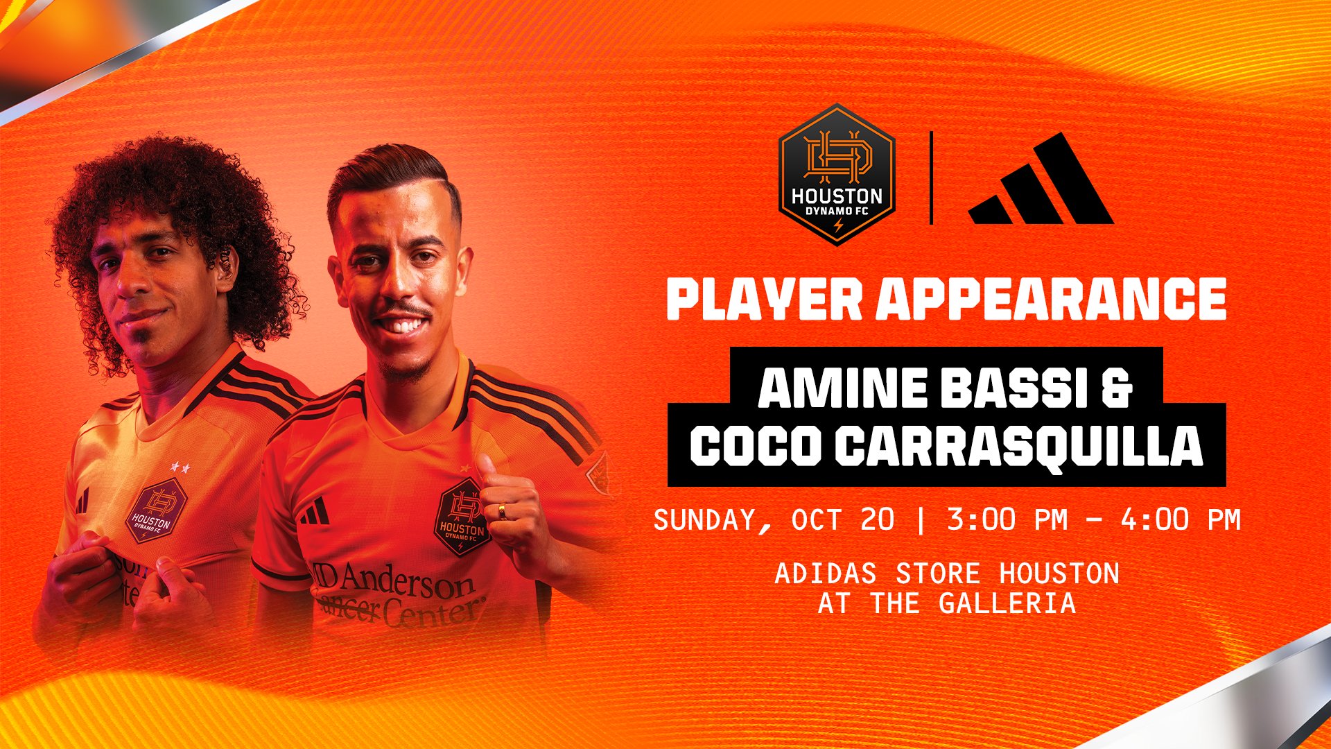 Houston Dynamo FC on X This Sunday join us at adidas store Houston at the Galleria to meet some of your favorite players https t gaTOd37GQR X