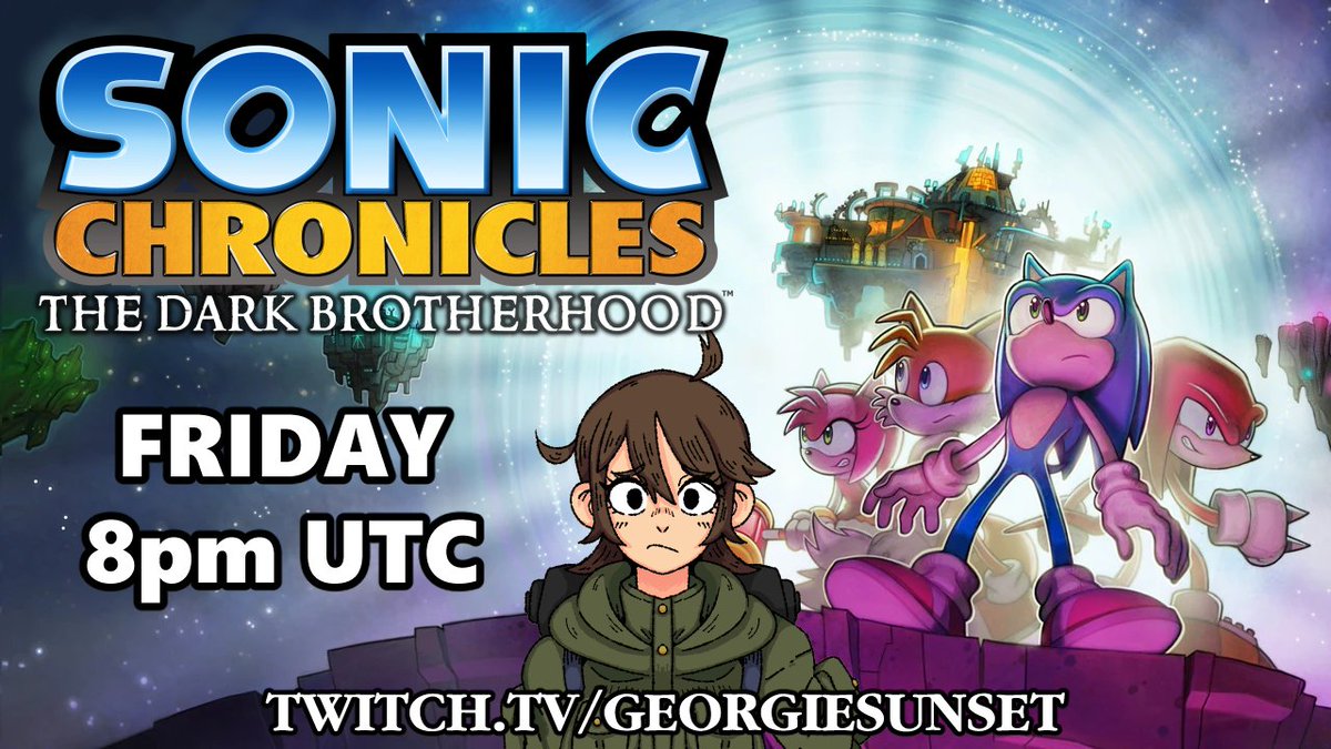 GeorgieSunset's tweet photo. Heya Campers!

It's...sigh...I'm gonna be honest, I'm not sure I'm ready for this. I don't think you can be. Somehow, Sonic Chronicles returned.

Peak videogames starts tonight at 8pm UTC! https://t.co/L50omNu3cD