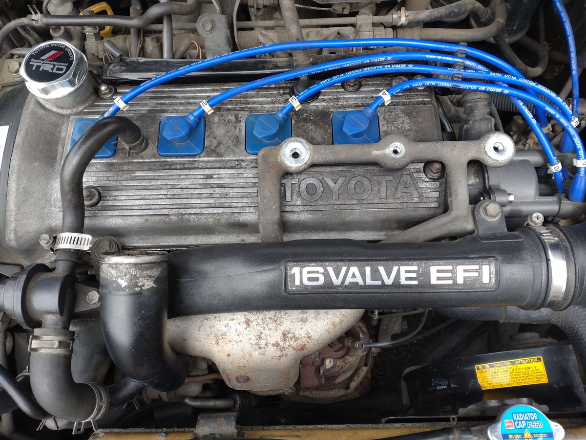 ONKYO_SCEPTER10's tweet photo. #所有してる車両をエンジン型式で教える
#4EFTE #スターレット #EP82GT
プラグ交換のため純正インクラを外した状態 https://t.co/pl1UHfPRrn
