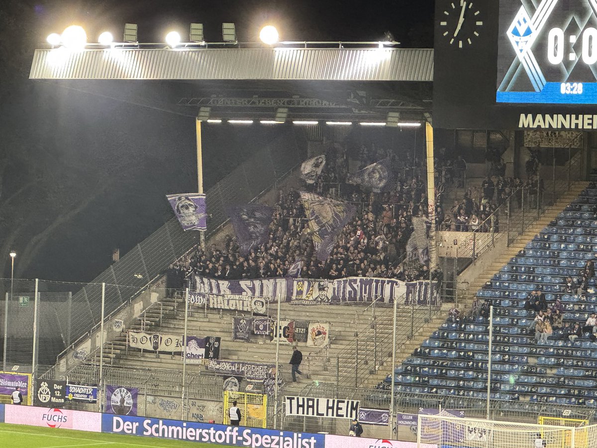 DeRjoT's tweet photo. 🇩🇪 18.10.2024 - 3. Liga, 10. Spieltag: SV Waldhof Mannheim vs. FC Erzgebirge Aue (3:0) vor 11.334 Zuschauern im Carl-Benz-Stadion. #groundhoppping #groundhopper https://t.co/yuCpJuqAwQ