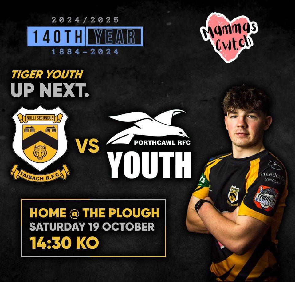 Simon Rees (@si_rees) on Twitter photo Our <a href="/TaibachRFC/">Taibach RFC</a> Youth are home as they host <a href="/porthcawlyouth/">Porthcawl RFC Youth</a> on the Plough, KO @ 2:30pm, see you there.
🏉💪🏻⚫️🟡
<a href="/PaulaHumphs/">Mamma’s Cwtch</a>
<a href="/AllWalesSport/">All Wales Sport</a>
<a href="/PlayerData/">PlayerData</a>
<a href="/veotechnologies/">Veo</a>
<a href="/Geth_prop/">Gethin Robinson</a>
#youthrugbyrising #140thyear #trfcyouth #ronevanspies 🥧 Our <a href="/TaibachRFC/">Taibach RFC</a> Youth are home as they host <a href="/porthcawlyouth/">Porthcawl RFC Youth</a> on the Plough, KO @ 2:30pm, see you there.
🏉💪🏻⚫️🟡
<a href="/PaulaHumphs/">Mamma’s Cwtch</a>
<a href="/AllWalesSport/">All Wales Sport</a>
<a href="/PlayerData/">PlayerData</a>
<a href="/veotechnologies/">Veo</a>
<a href="/Geth_prop/">Gethin Robinson</a>
#youthrugbyrising #140thyear #trfcyouth #ronevanspies 🥧