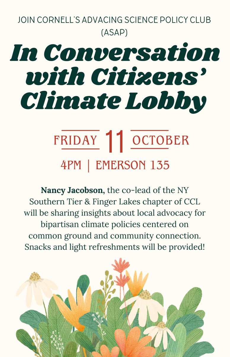 isakoditomassi's tweet photo. Excellent @cornellASAP event last week with Nancy Jacobson from @citizensclimate NY Southern Tier and Finger Lakes Chapter, explaining their ongoing bipartisan climate advocacy work, and ways for members and others from the @CornellGrad community to get involved! https://t.co/TDJn5KPleC