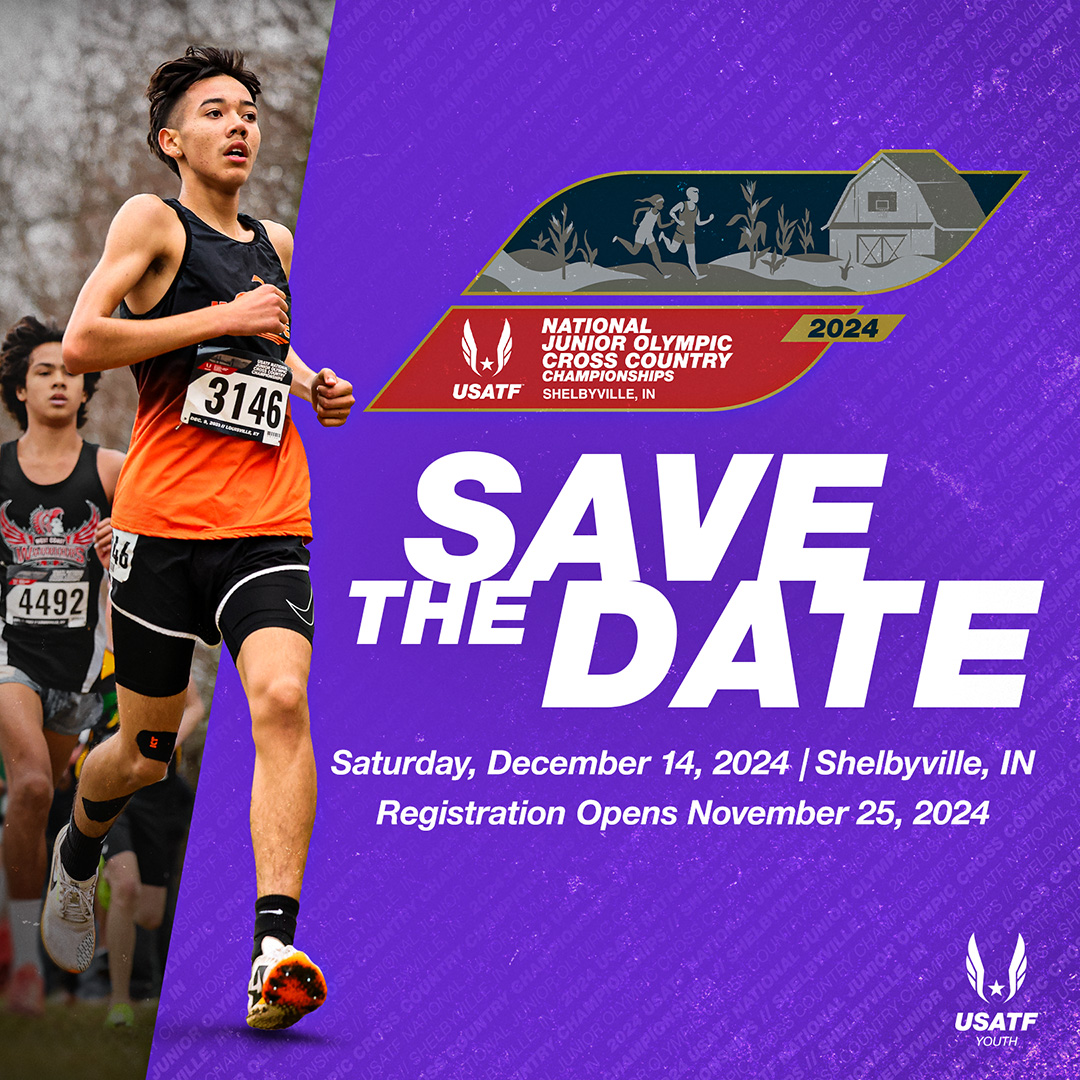 Mark your calendars, future stars! 🗓️

The 2024 USATF National Junior Olympic Cross Country Championships are around the corner! Athletes are eligible by advancing through qualifying meets prior to registration.

🔗More info: usatf.org/events/2024/20…
 
#USATFFutureStars #RoadToJOs