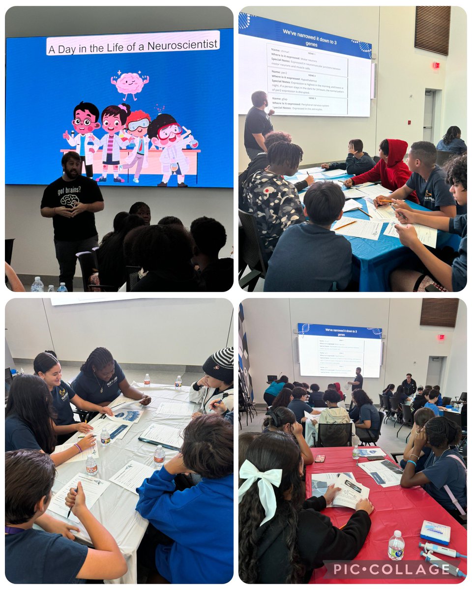 STEMagillPSMS's tweet photo. A โmind-blowingโ thank you to @ascendneuro and @faubrain for hosting the @palmspringsms #STEMrays at @faujupiter! Our neurons were firing as we dove into DNA and explored the lab like true brainiacs! ๐ง ๐งฌ๐ฌ #STEMeducation #ScienceRocks #HandsOnLearning https://t.co/Qg2tDWdmTT