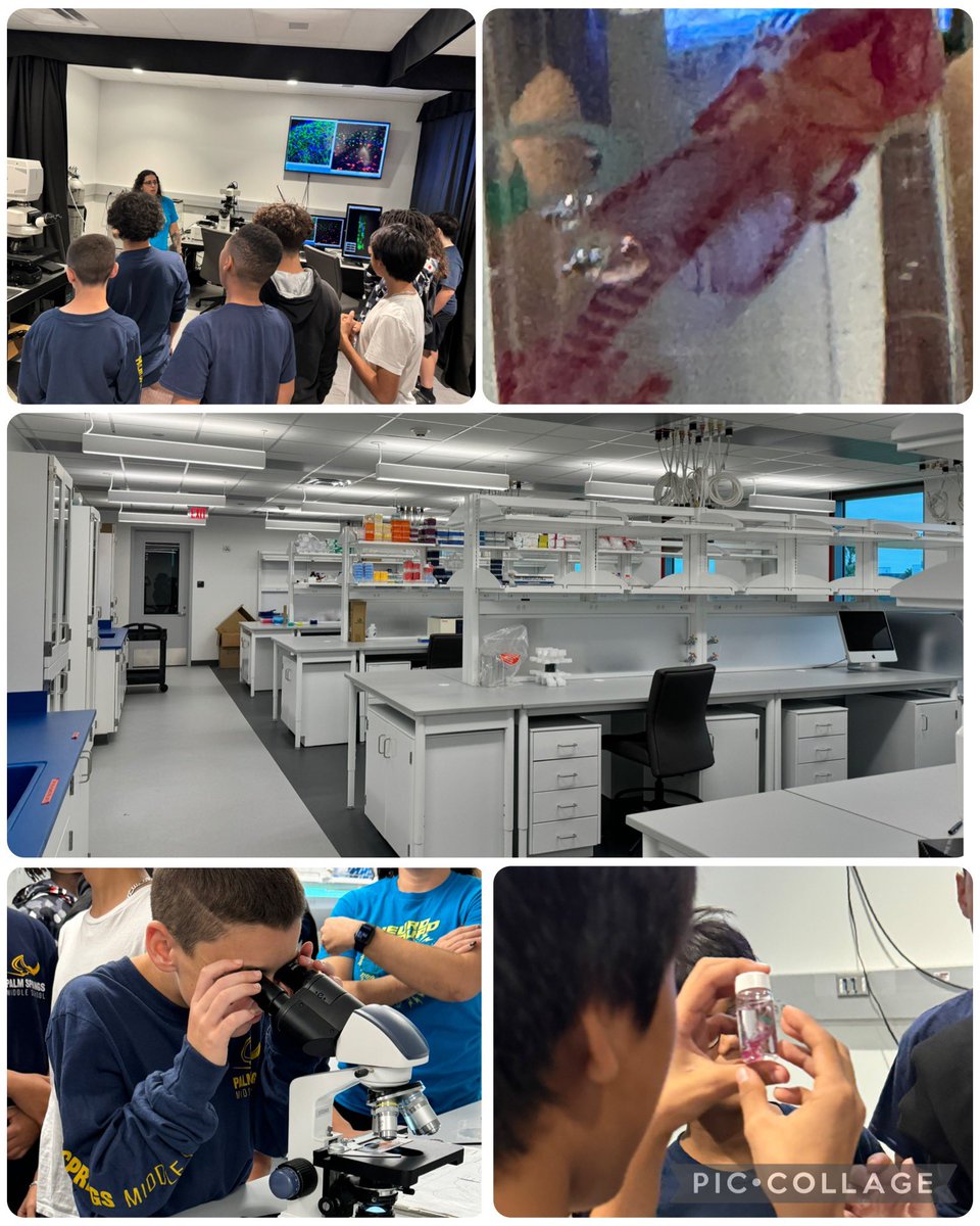 STEMagillPSMS's tweet photo. A โmind-blowingโ thank you to @ascendneuro and @faubrain for hosting the @palmspringsms #STEMrays at @faujupiter! Our neurons were firing as we dove into DNA and explored the lab like true brainiacs! ๐ง ๐งฌ๐ฌ #STEMeducation #ScienceRocks #HandsOnLearning https://t.co/Qg2tDWdmTT