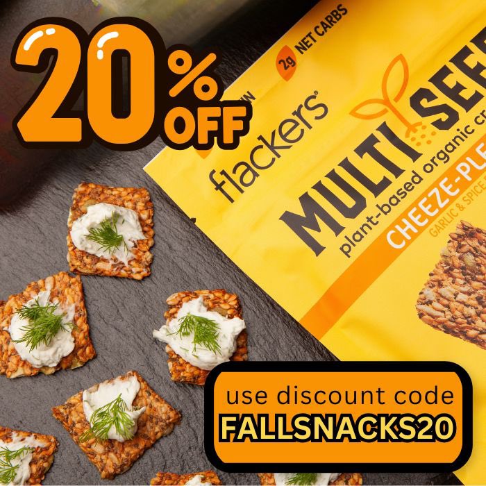 Fall is in the air and we’re hungry! Use discount code FALLSNACKS20 for 20% off through Friday for healthy snacking with Flackers 🧡 flackers.com/collections/all

#healthyfood #glutenfree #lowcarb #cleaneating