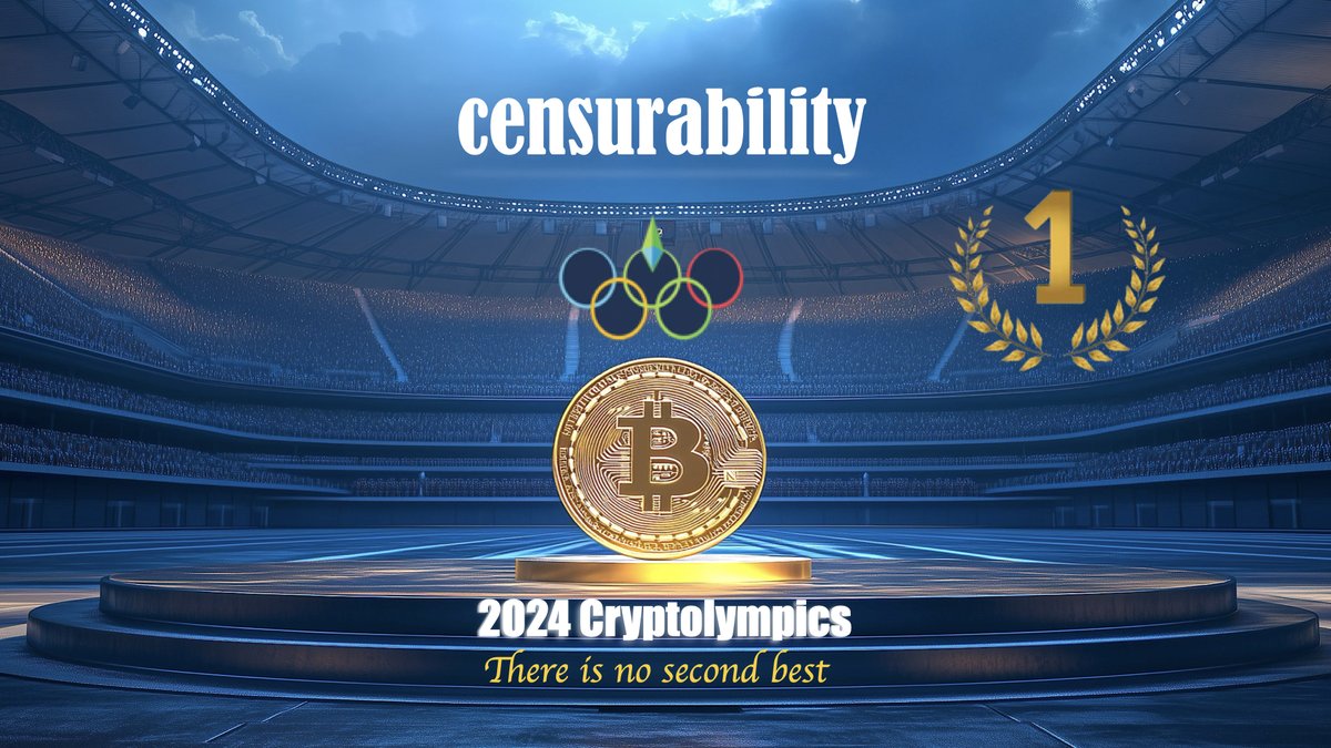 JoeMartinDE's tweet photo. π Cryptolympics: Censorship Resistance βοΈ
Bitcoin outmaneuvers every attempt at control! πͺ
Altcoins fall like pawns to centralized pressure.
BTC checkmates for gold π₯
Remember: There is no second best.
#Cryptolympics #BitcoinWins #Bitcoin #BTC https://t.co/B8EaCFULRh