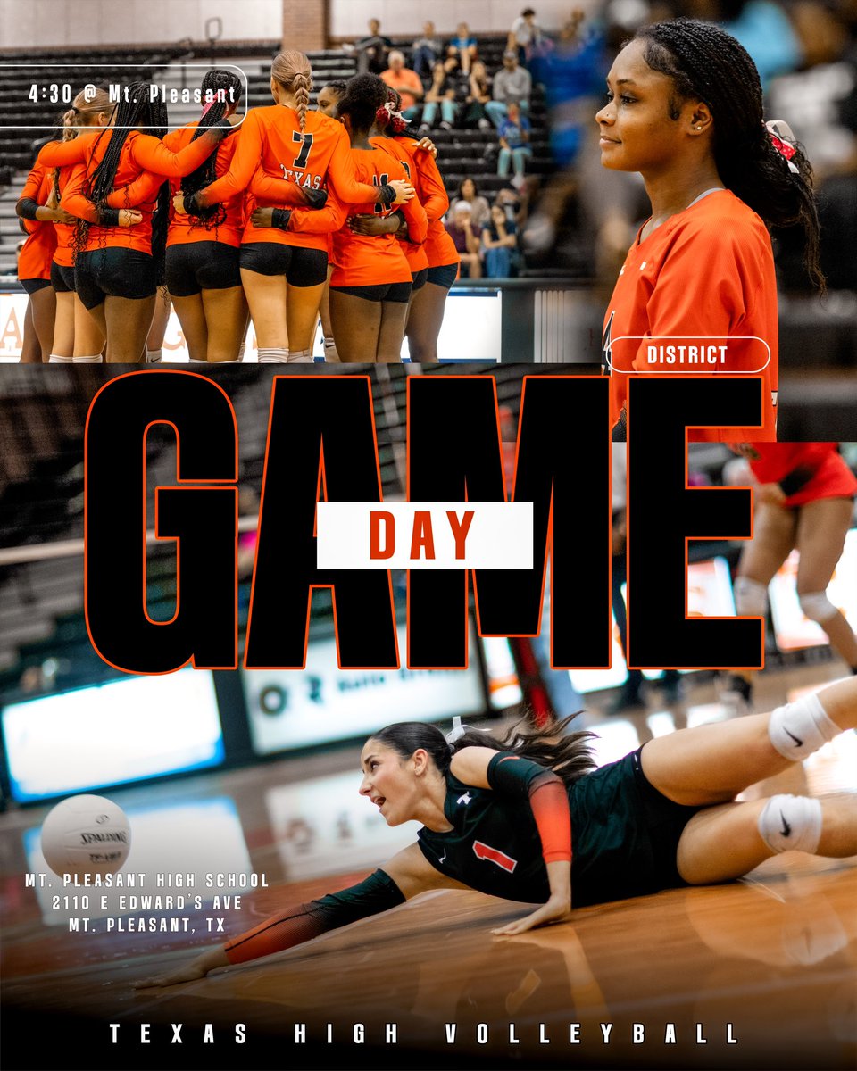 Game day! Best day! 🏐🧡🖤🔥