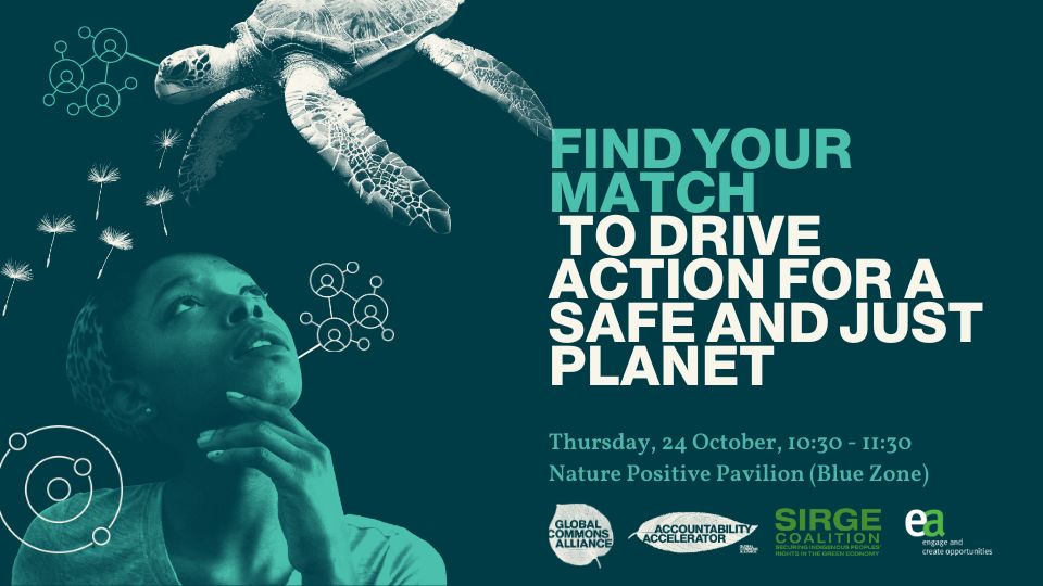 SIRGECoalition's tweet image. 🗓️  Join us on Thurs, Oct. 24 for a multilingual event at #COP16Colombia about systems for a #SafeAndJust planet, co-hosted with @globalcommonshq & #AccountabilityAccelerator! 
👉Register: docs.google.com/forms/d/e/1FAI… 
#JustTransition #IndigenousRights #ClimateJustice #COP16