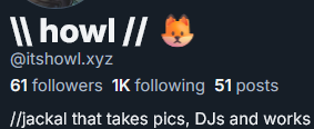 \\ howl // 🦊migrated to that other site. tweet media