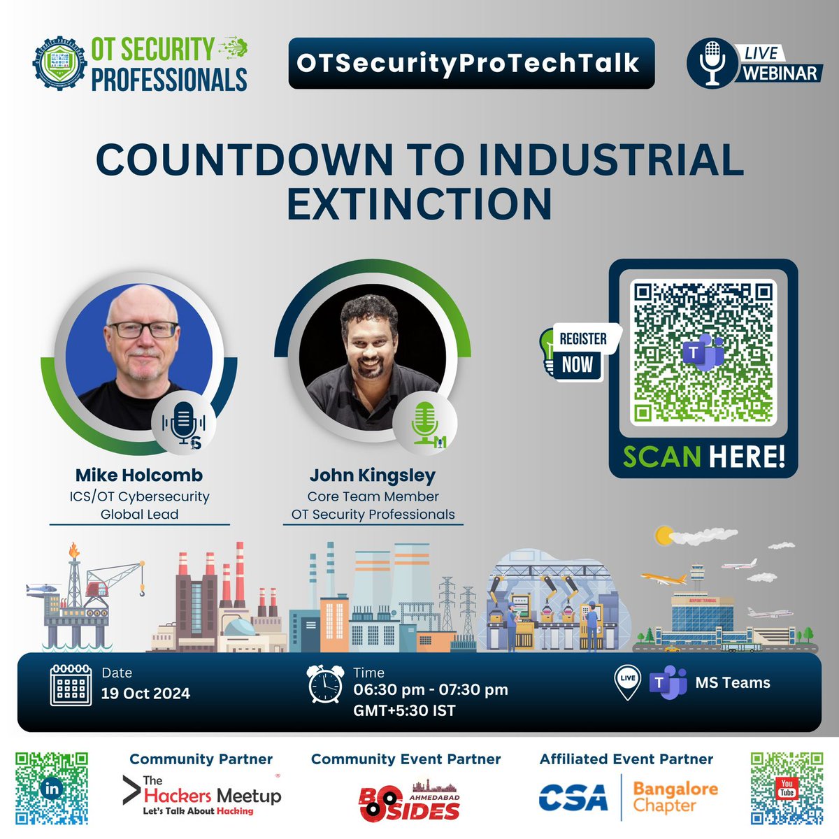 📢 Online Event Reminder: Don’t Miss Out! 🔒

Join us for an essential session with Mike, an OT cybersecurity leader, as he dives into:

🚨 Limited spots still available! Don’t wait—Register now 
events.teams.microsoft.com/event/912dee81…