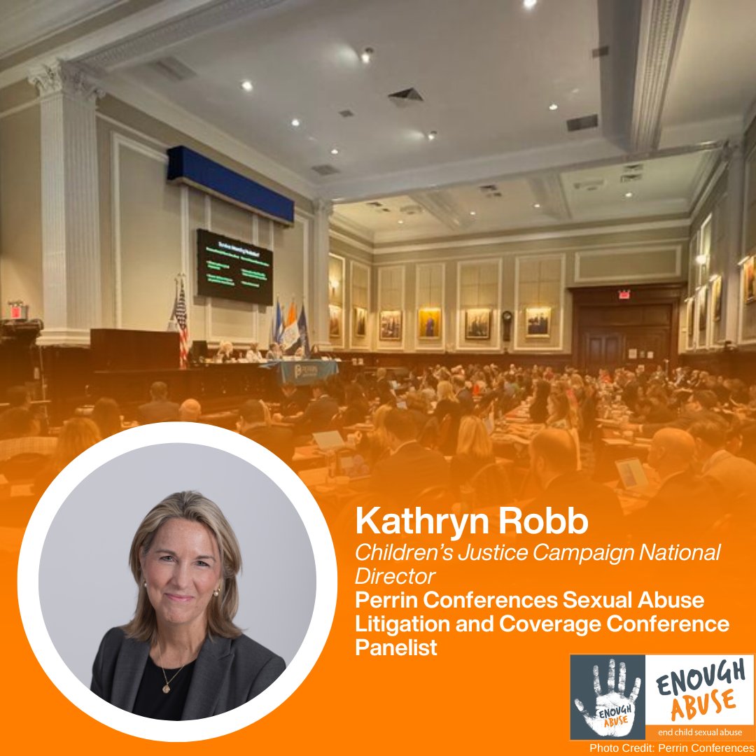 endSOLnow's tweet photo. Yesterday, CJC National Director @enoughabuse @kathrynrobb1 spoke at the Perrin Conferences Sexual Abuse Litigation and Coverage Conference about child sexual abuse legislative updates and trends #SoKidsCanBeKids. Thank you to the co-chairs, fellow panelists, and attendees! ⚖️ https://t.co/9Iuhv1fBCA