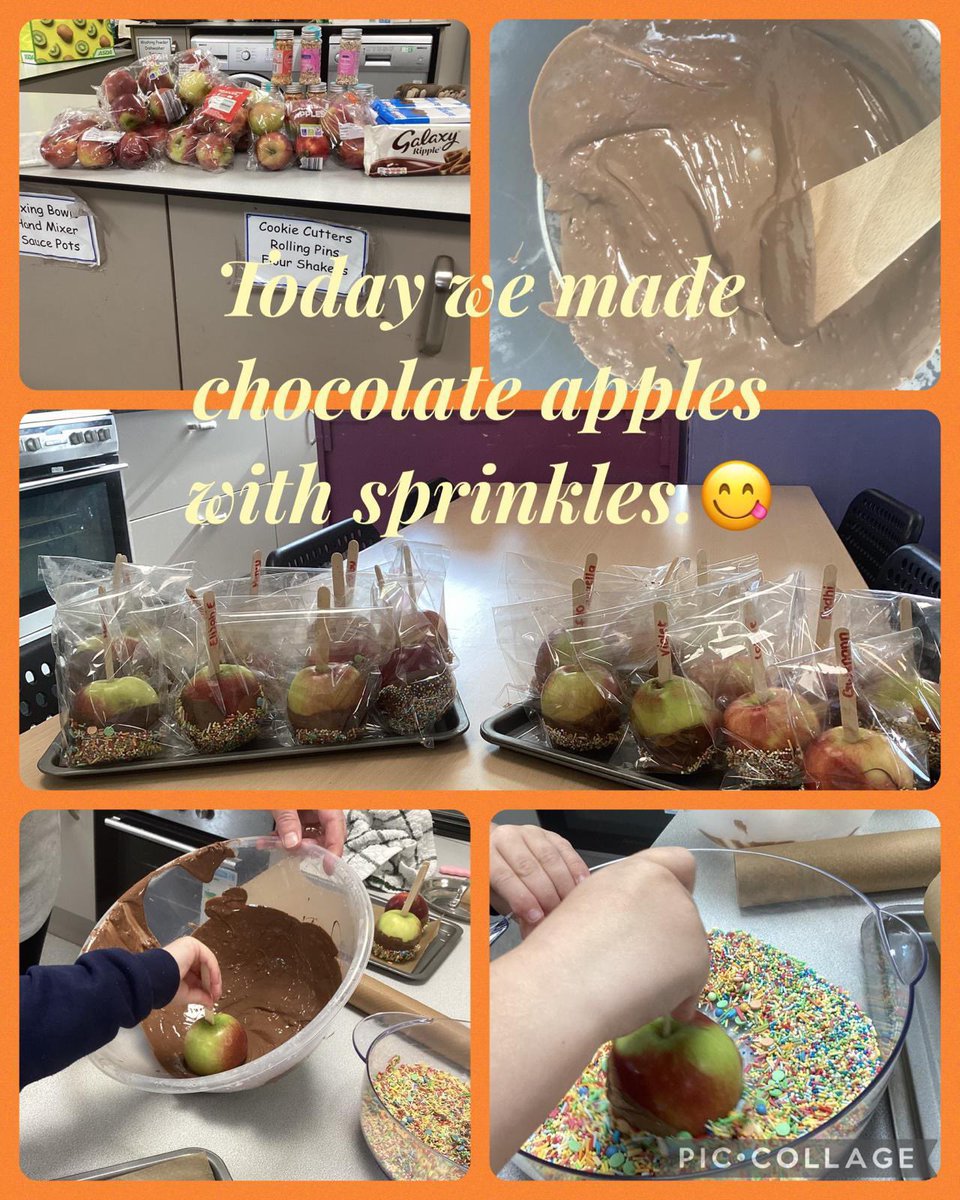 BrynBachSchool's tweet photo. With the help of our older Young Carers in the school and Mrs Regan/Delia Smith, Amazing Acorns (N&amp;R) made apple crumble, upside down apple cake and chocolate apples! 🍏 Cooking &amp; tasting 🧑‍🍳🧑‍🍳 https://t.co/53QpcugsYK