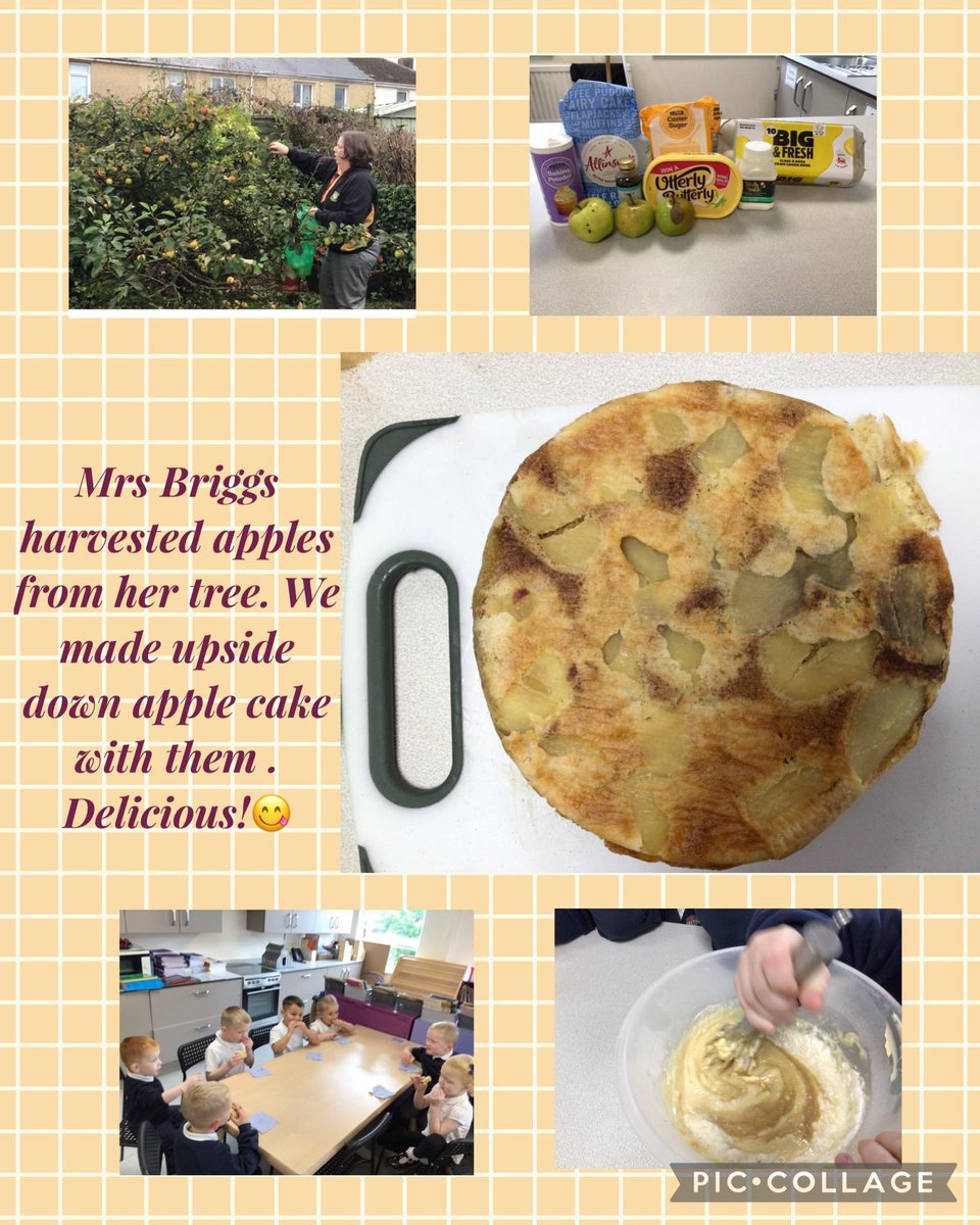 BrynBachSchool's tweet photo. With the help of our older Young Carers in the school and Mrs Regan/Delia Smith, Amazing Acorns (N&amp;R) made apple crumble, upside down apple cake and chocolate apples! 🍏 Cooking &amp; tasting 🧑‍🍳🧑‍🍳 https://t.co/53QpcugsYK