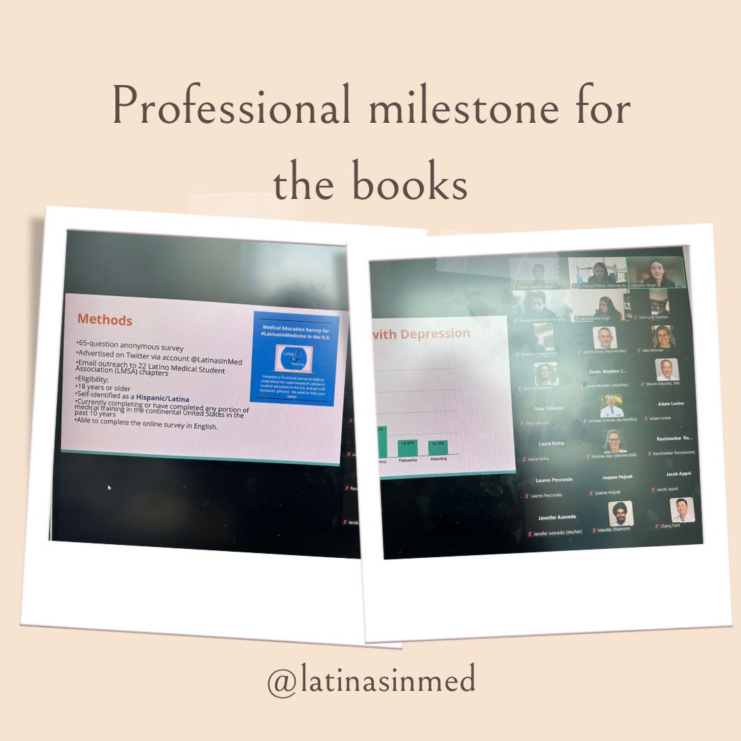 <a href="/LatinasInMed/">#LatinasInMedicine</a> representation 🚨. <a href="/geiger_gaby/">Gabriella Geiger</a> was invited to speak in the Medical Education Grand Rounds at the Icahn School of Medicine at Mount Sinai! She spoke about our <a href="/LatinasInMed/">#LatinasInMedicine</a> study, further highlighting our experiences in medicine. Amazing job Gaby!!!👏👏