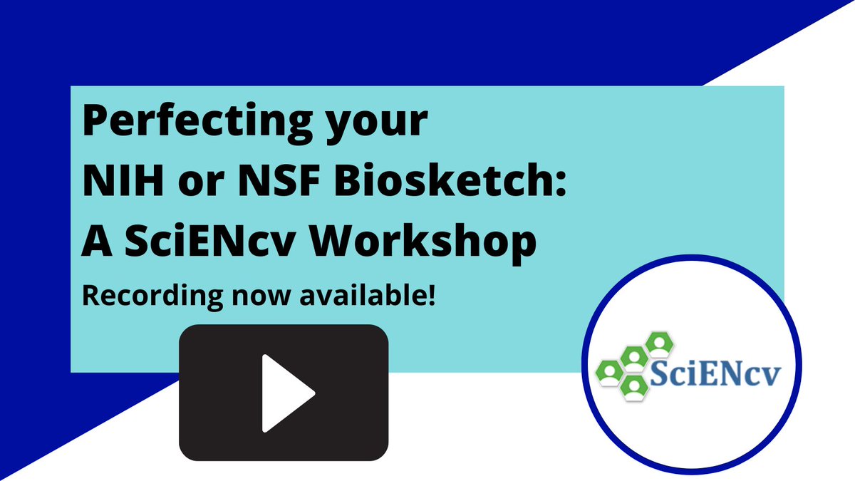 Lamar Soutter Library at UMass Chan Medical School (@umasschanlib) on Twitter photo Recording now available for Perfecting your NIH or NSF biosketch: A SciENcv workshop! libraryguides.umassmed.edu/video_tutorial… <a href="/UMassChan/">UMass Chan Medical School</a> <a href="/UMassChanGSBS/">Morningside Graduate School of Biomedical Sciences</a> Recording now available for Perfecting your NIH or NSF biosketch: A SciENcv workshop! libraryguides.umassmed.edu/video_tutorial… <a href="/UMassChan/">UMass Chan Medical School</a> <a href="/UMassChanGSBS/">Morningside Graduate School of Biomedical Sciences</a>