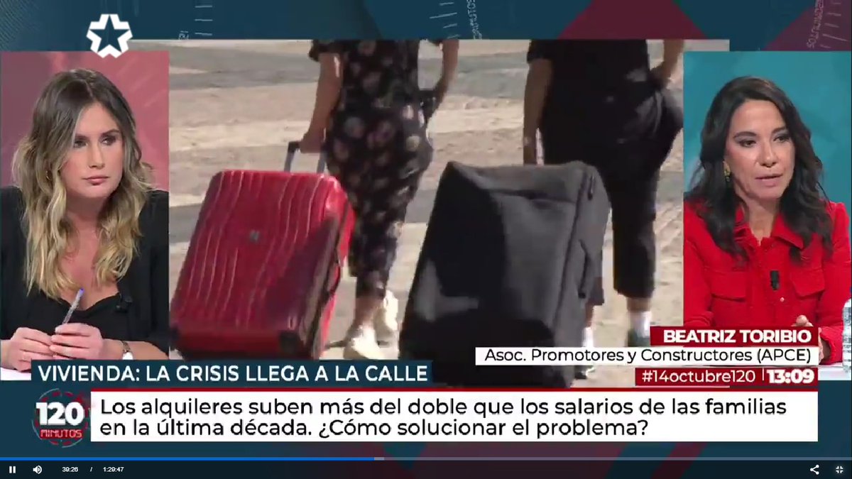 APCEspaña (@apceprensa) on Twitter photo Esta semana hemos participado en <a href="/120minutosTM/">120 Minutos</a>
<a href="/toribiobea/">Beatriz Toribio</a> explicó que el tope al precio del alquiler en Barcelona ha provocado una caída del 15% de la oferta de pisos, y pidió un pacto nacional por la vivienda (desde min.36):
telemadrid.es/programas/120-… Esta semana hemos participado en <a href="/120minutosTM/">120 Minutos</a>
<a href="/toribiobea/">Beatriz Toribio</a> explicó que el tope al precio del alquiler en Barcelona ha provocado una caída del 15% de la oferta de pisos, y pidió un pacto nacional por la vivienda (desde min.36):
telemadrid.es/programas/120-…
