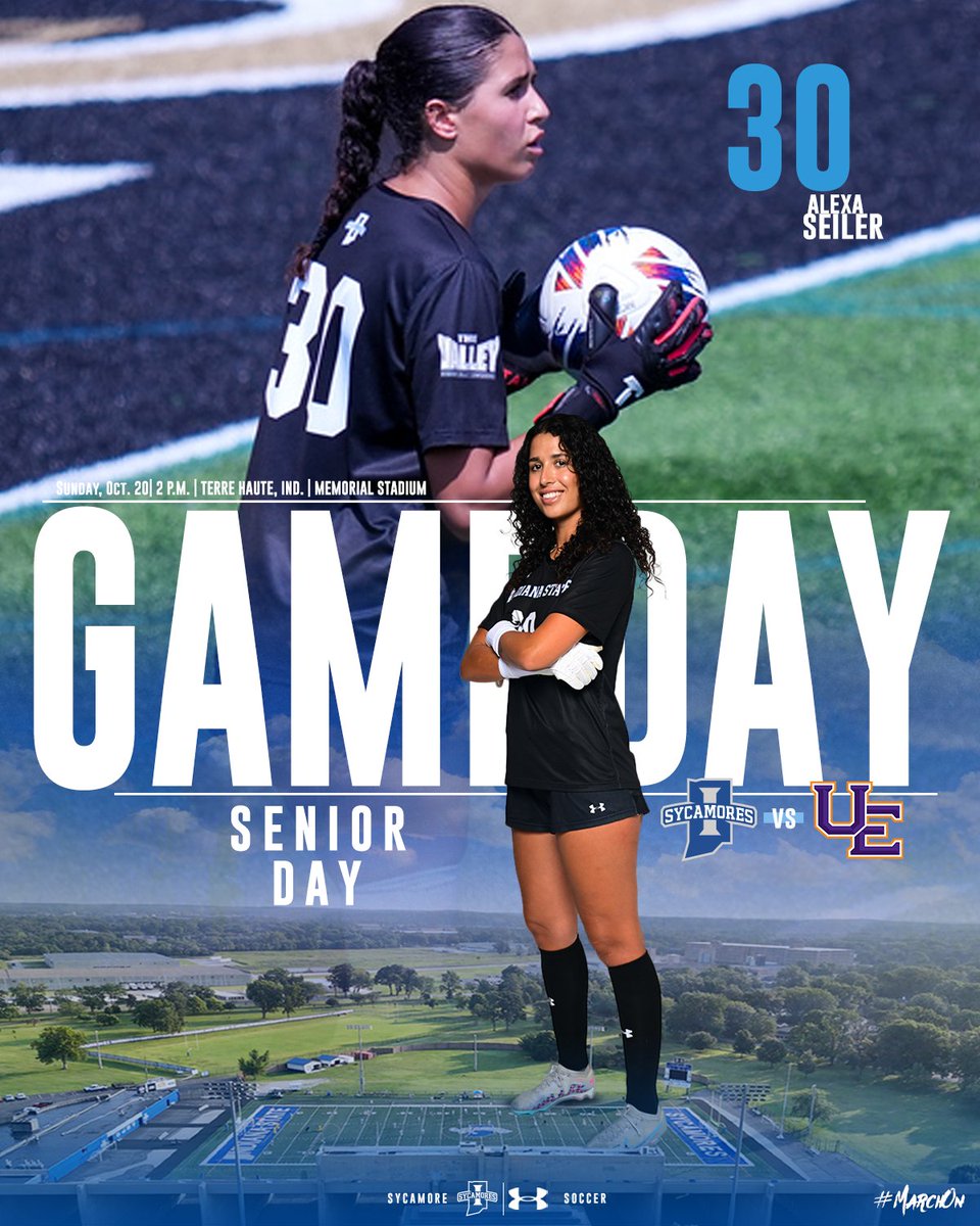 IndStSoccer's tweet photo. #GameDay &amp; SENIOR DAY
🆚Evansville
🏟️Memorial Stadium
🕑2 p.m ET / Senior Day Festivities @ 1 p.m ET
📍Terre Haute, Ind.
📊https://t.co/R6jdBJbc0m
📺https://t.co/ryoozXUwSH

#MarchOn https://t.co/eWsgizEu9h