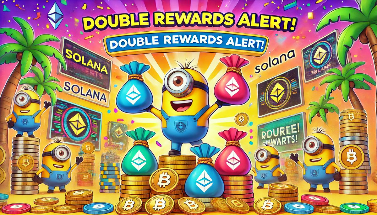 traitorssolana's tweet image. 💰 DOUBLE REWARDS ALERT! 💰
Hold 5,000 Minions = $10
Hold 10,000 Minions = $20
🚀 Stock up your Minions and double your rewards at the snapshot!
🔗 Buy Minions:
Jupiter Swap jup.ag/swap/SOL-ANrUN…
#MinionsSolana #DoubleRewards #CryptoRewards #Solana #MemeCoin
