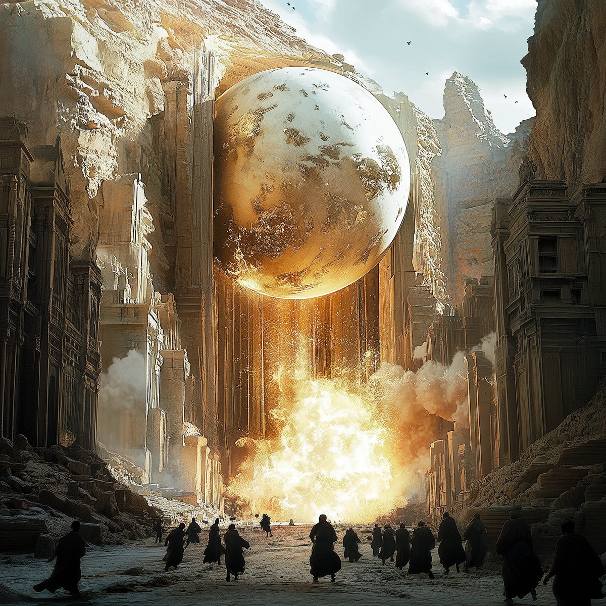 #1365 | Synchronized Spheres
[ SHOP JOTAMU on ETSY ]
•
•
•
#GoldWhite #Sphere #Desert #Sacred #Land #Temple #Alien #Device #Prob #Return #Monks #Priests #Art #Abstract #Ai #AiArt #GenerativeArt #MachineLearning #Midjourney #AiArtist #Jotamu #WeeklyTheme #Everyday
