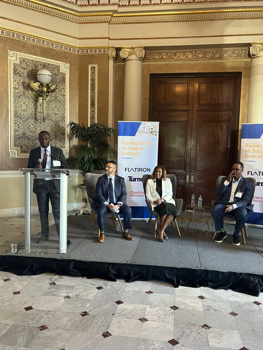 We were honored to deliver welcoming remarks at Flatiron Construction’s inaugural #ConstructionInclusionWeek event yesterday! Osei Headley, Executive Operations Manager spoke on the importance of supplier diversity and DGS’s role in driving DC’s economic growth. 

#DGSBuilds