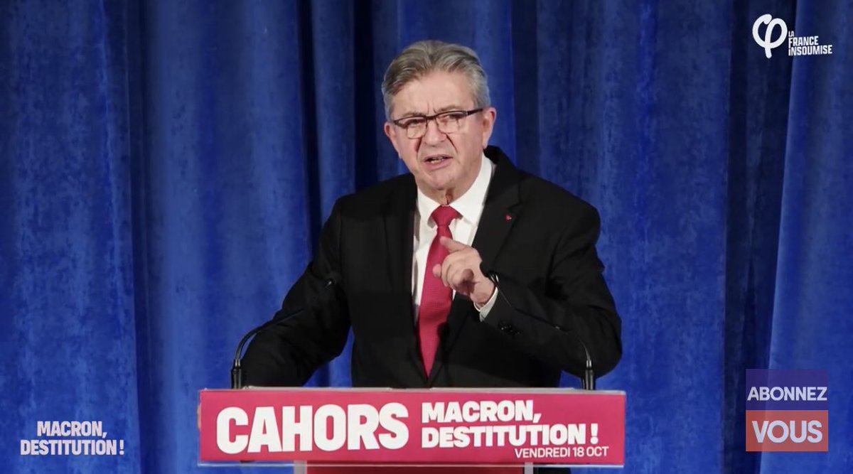 « Je dis à Mme Delga que si elle se croit en situation de pouvoir continuellement prendre des gens qui votent insoumis pour des imbéciles qui sont à son service, elle va avoir de cruels déboires et des réveils douloureux » #Melenchon #Cahors