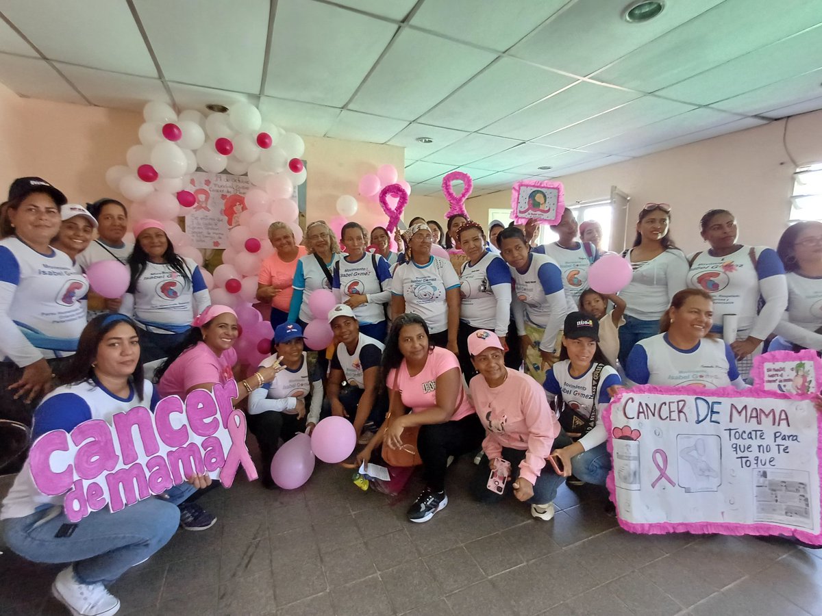 Juntos a todas nuestra fuerza que nos acompañó en la caminata realizamos charla referente al Día Internacional de Lucha contra el Cáncer de mama, llamando una vez más a todas las Mujeres y hombres para que se realicen sus respectivo chequeo.

*"Tócate Para Que No Te Toque"*