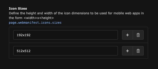 ErHaWeb's tweet photo. #TYPO3 #v13 is just fun! I've now reworked the #AppIcon #integration in my #sitepackage. Now it uses #static #routes to #icon #assets, #SiteSet #settings and the new #stringlist setting type for a variable number of #icon sizes in the #webmanifest, which is now rendered in Fluid. https://t.co/Pjk9zG8GOS