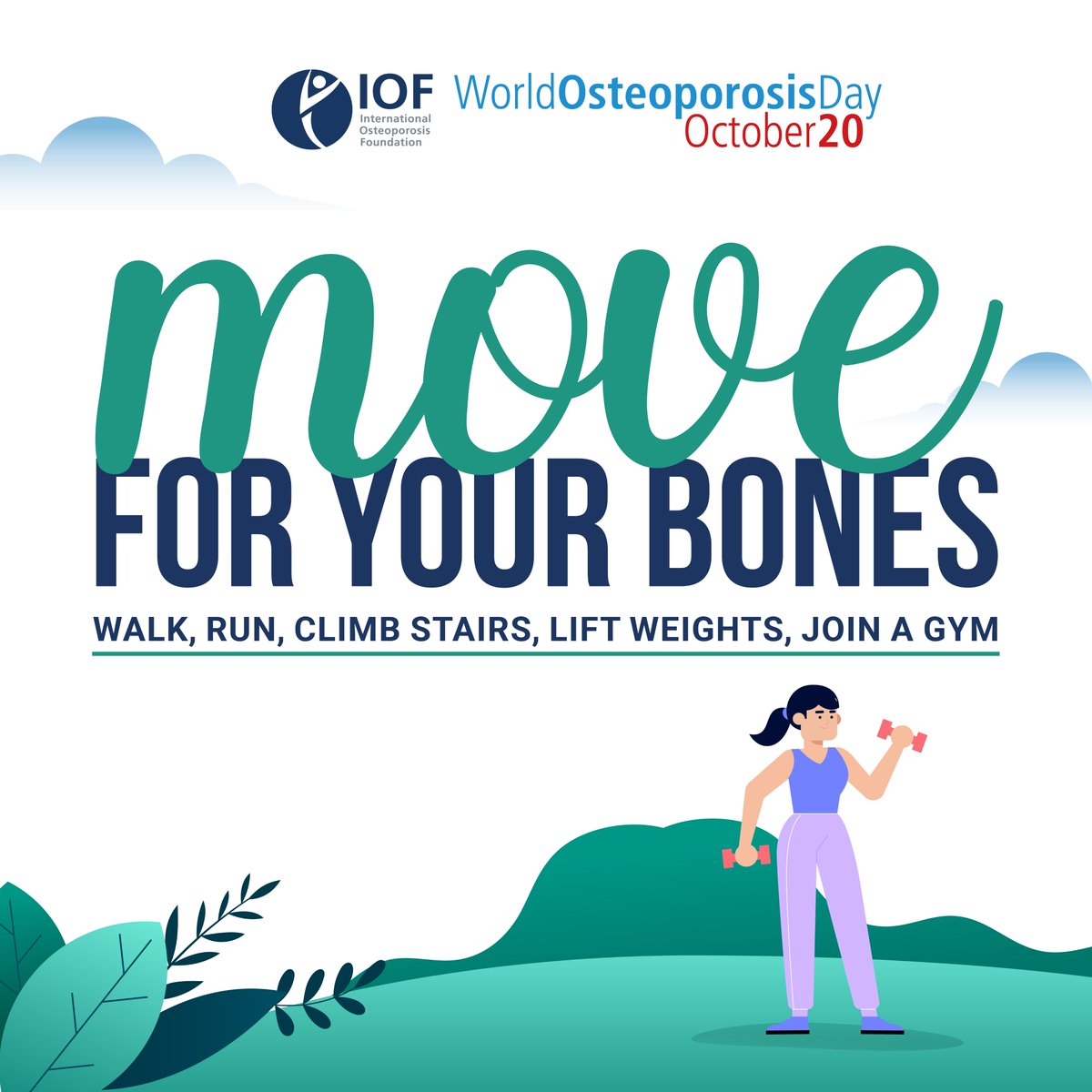 The message is clear!

On #WorldOsteoporosisDay you need to #MoveForYourBones