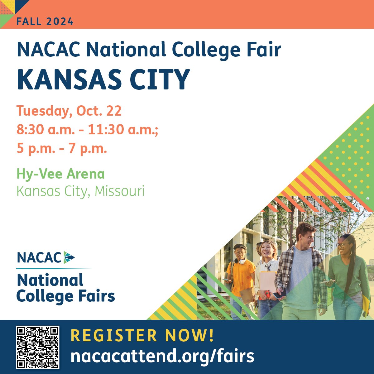 We hope to see you at the <a href="/NACACFairs/">NACAC College Fairs</a> college fair at Hy-Vee arena on Tuesday!  If you are a school that is planning to bring buses, please be sure to fill out our bus form!  forms.gle/XMAmFWG56x9fNr…