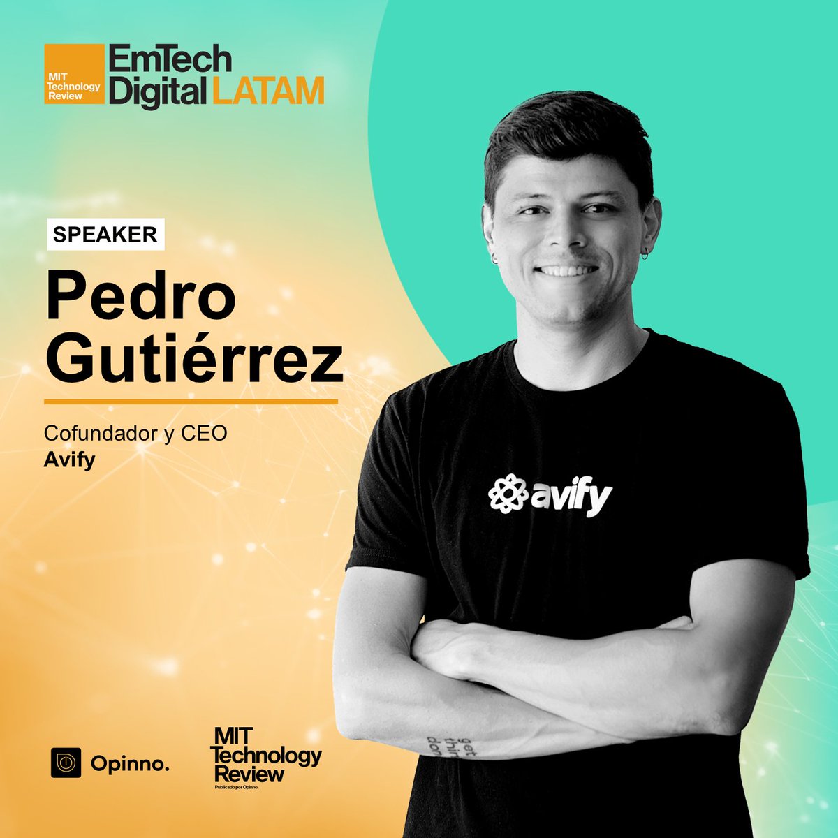 EmTechLATAM's tweet image. Pedro Gutiérrez, Cofundador y CEO​ de Avify, nos acompañará en #EmTechDigitalLATAM2024 para mostrarnos las oportunidades y los casos de éxito que la IA ofrece para PYMES y grandes empresas. 

Corre 🏃‍♂️y compra tu entrada YA: emtechlatam.com.
