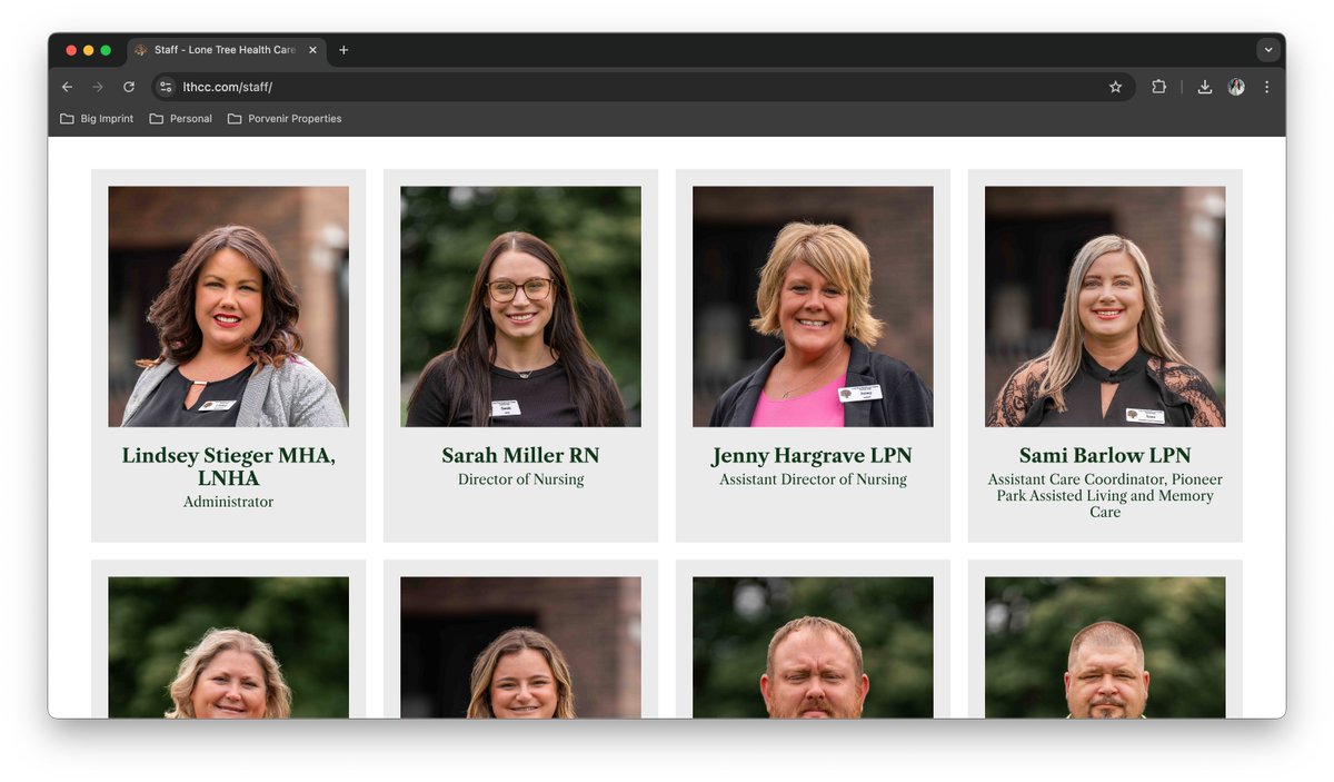 bigimprint's tweet photo. Lone Tree Health Care Center has an updated website!

What We Did:
💻 Custom Website Design
👨🏻‍💻 Custom Website Development
☎️ Website Hosting &amp; Support
📸 On-Site Photography (Hopkins Visual)
📝 Secure Online Job Applications

Check out their website here: https://t.co/LCzSrIwm5M https://t.co/7EysNOjZeV