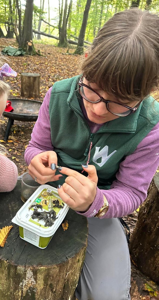 Well here’s the highlight of my working week - dissecting owl pellets in the woods! Teaching the names of bones as we find them!