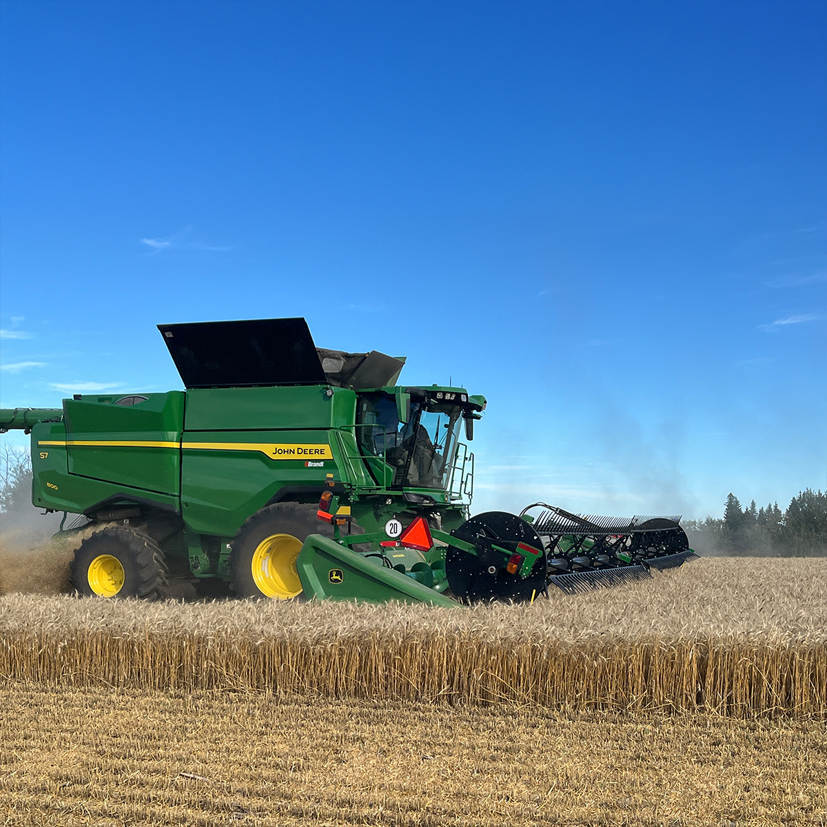 Brandt_AG's tweet image. Introducing the S7 800 MY 25 combine with Predictive Ground Speed Automation! Our team was out in the Ponoka area, doing some fantastic work with this new addition to the Deere family. 

Learn more: ow.ly/e7RZ50TNPGm

#JohnDeere #BrandtAg #PrecisionAg #Combines #Ponoka