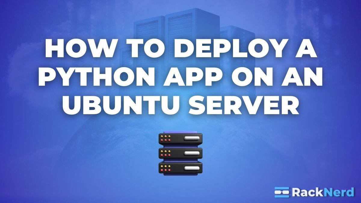 racknerd's tweet image. 📖 New Post on RackNerd: ✅💽 How to Deploy a Python App on an Ubuntu Server (VPS or Dedicated) 💻🌐 Learn more: blog.racknerd.com/how-to-deploy-…
🛒 VPS HOSTING: racknerd.com/kvm-vps
#PythonApp #UbuntuServer #VPS #DedicatedServer #PythonDeployment #ServerSetup #Gunicorn #Nginx