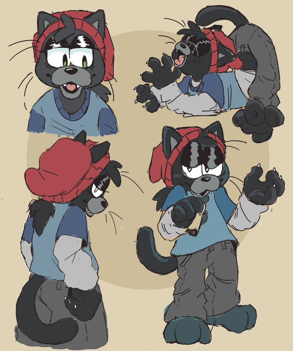 Minchew_Kat's tweet photo. Silly stoner cat , I call him Gerold , might do cleaner art of him in the future. https://t.co/yDUa3LP5Zh