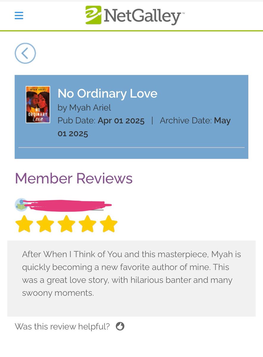 The first NO ORDINARY LOVE review is in and it’s 💙💙💙… I just released a breath I didn’t know I was holding 😆😆😆!!!