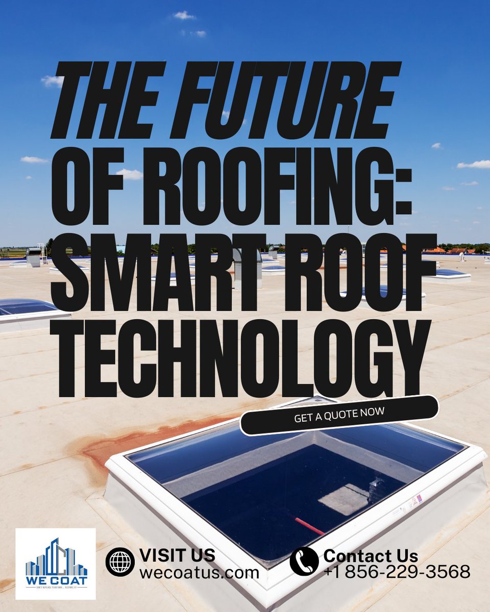 WeCoatus's tweet image. The future of roofing: Smart roof technology  From solar-reflective coatings to integrated sensors, the future of roofing is here. Learn how we're staying ahead of the curve. Discover our cutting-edge solutions on our website.  #SmartRoof #FutureTech #CommercialProperty