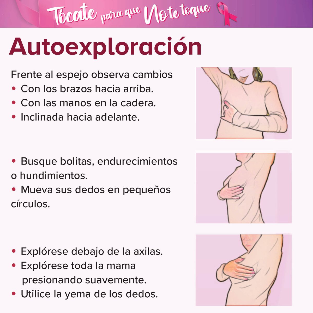 Imagen_Mx's tweet image. 👩🎀 El #CánceDeMama no se puede prevenir con toda certeza, pero sí detectarse a tiempo. 

¡Autoexplórate! #MesRosa 🌹
#DíaMundialDelCáncerDeMama