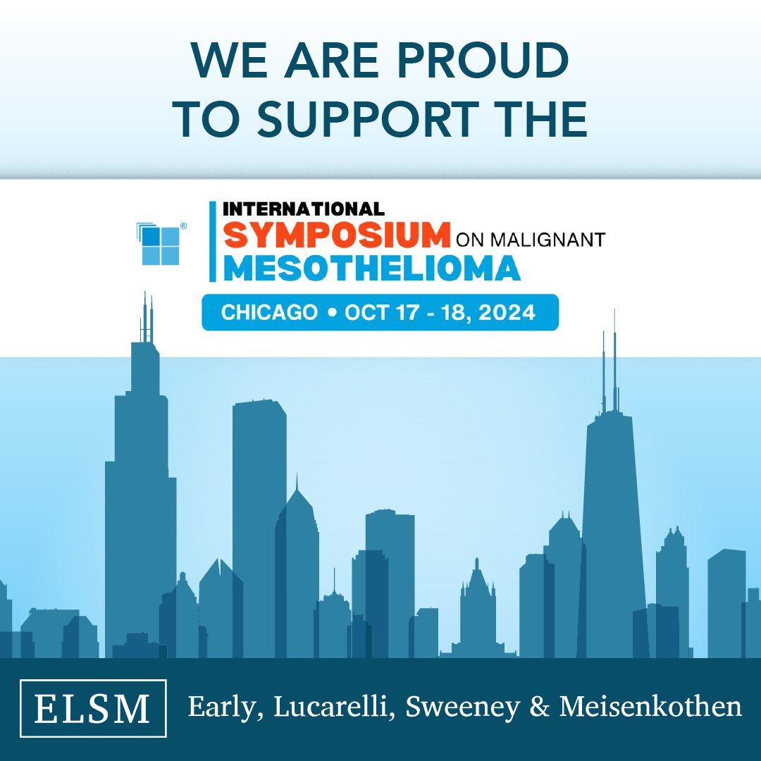 ELSMLaw's tweet photo. #ELSMLaw is proud to support the International Symposium on Malignant Mesothelioma, hosted by @curemeso. This event unites experts, patients, and advocates to share the latest research and treatment. Together, we fight for a #mesothelioma cure. 
#MesotheliomaAwareness #CureMeso https://t.co/Iq4YO8WDd1