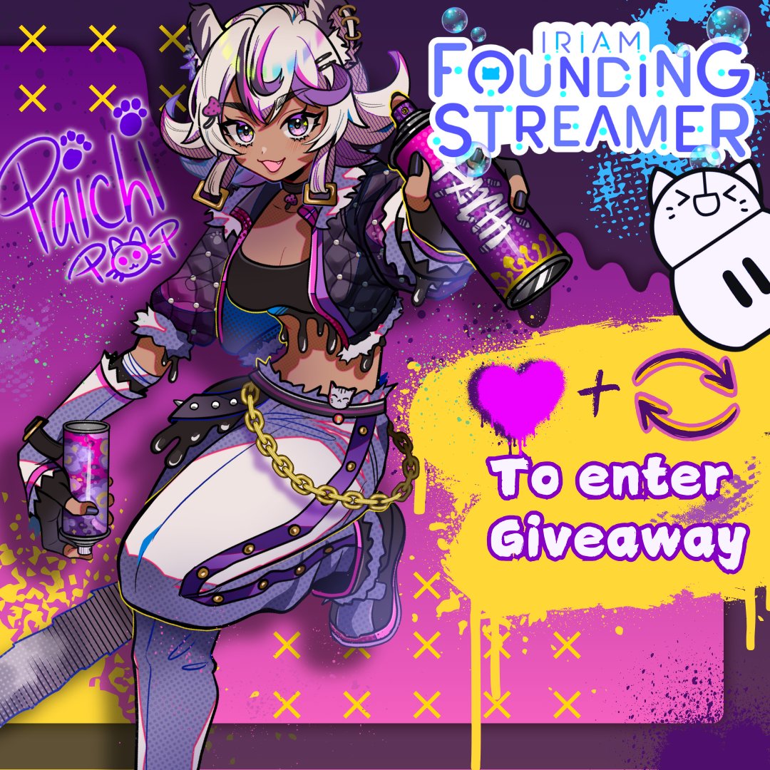 ✨🍄ANNOUNCEMENT + GIVEAWAY🍄✨

Haichi it's Paichi! Now I am a FOUNDING STREAMER for <a href="/IRIAM_US/">IRIAM US｜Virtual Streaming App</a>, a new #Vtuber streaming platform!

Whats the giveaway?
💜like and 🔁 Retweet for a chance to win IRIAM Onboarding Passes to support your favorite Founding streamers, like a certain