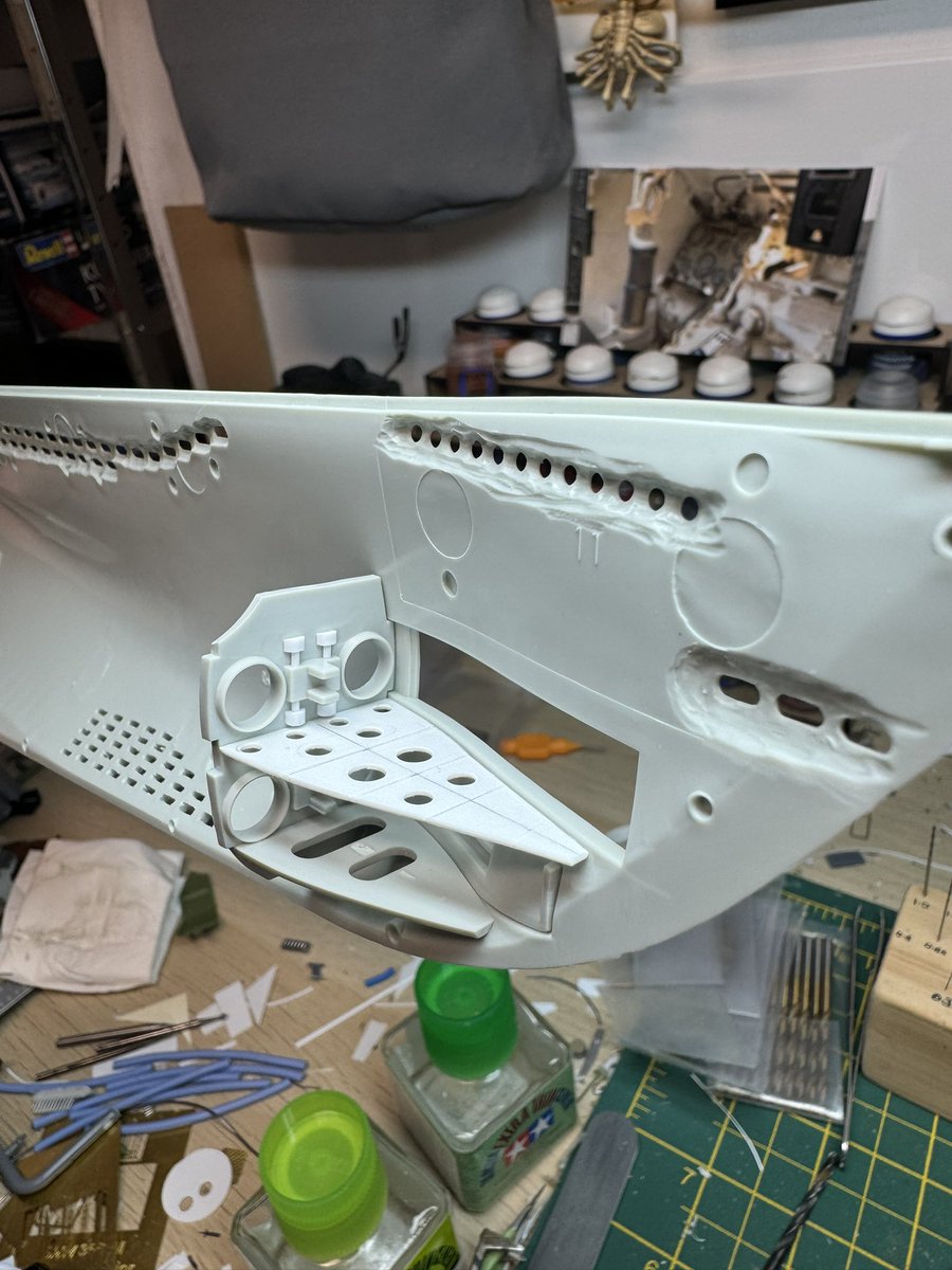 hobbybuzzard's tweet photo. Suping up the torpedo bay on a 1/72 U Boat https://t.co/8f9s6HbeLZ