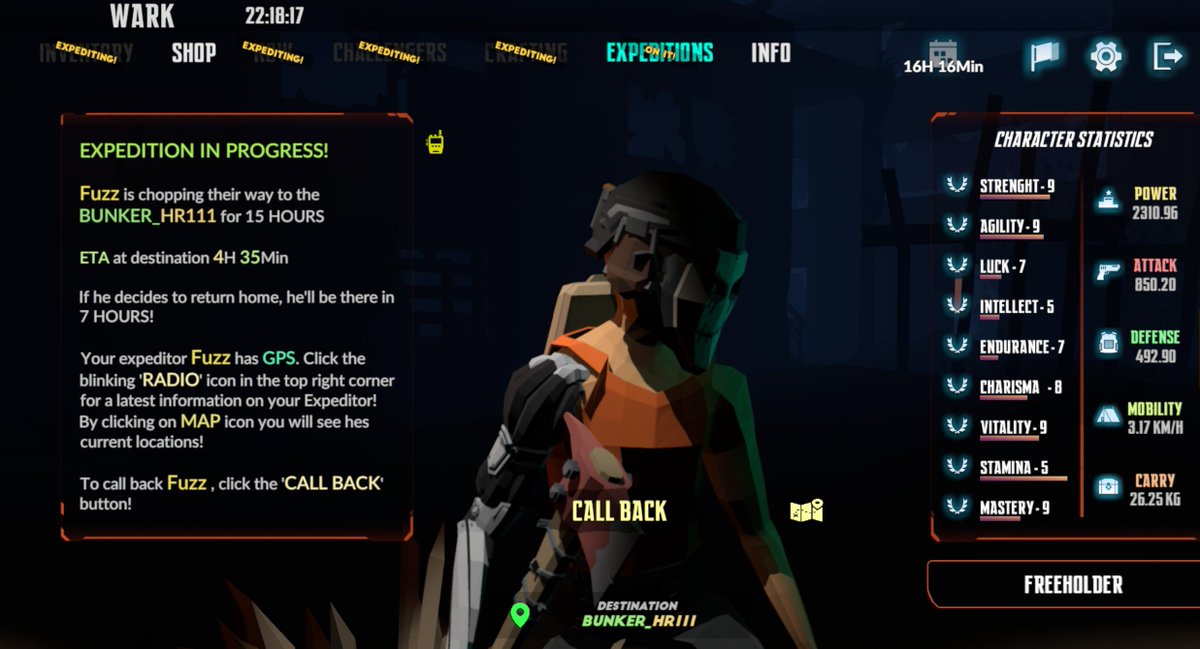 head to unknown, geared n ready