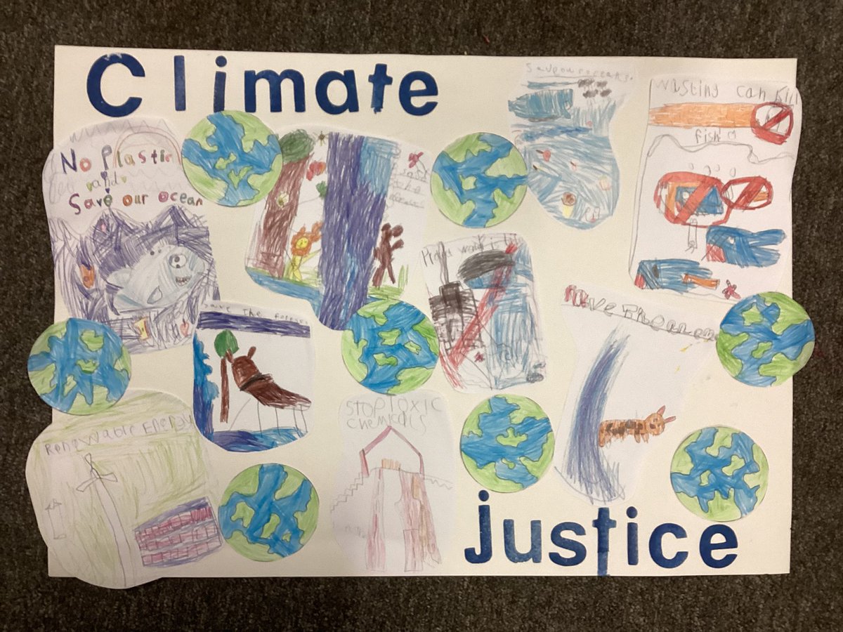standrewsmajor's tweet photo. Year 2 have been learning all about climate justice and have produced inspiring artwork with powerful messages to represent their learning. #SAMsY2 @LlandaffDio @LlandaffEd #GetCreative4ClimateJustice @CityofSanctuary @christianaid @CAFOD @CAFODSchools @sendmyfriend @oxfamgb https://t.co/U1EP6rPslD